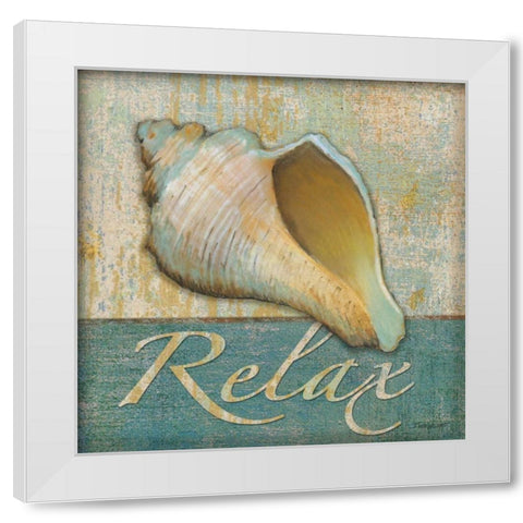 Relax White Modern Wood Framed Art Print by Williams, Todd