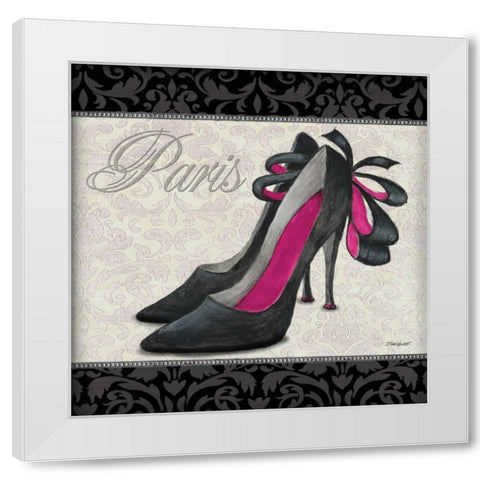 Pink Shoes Square II White Modern Wood Framed Art Print by Williams, Todd