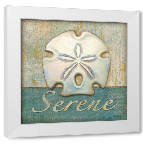 Serene White Modern Wood Framed Art Print by Williams, Todd