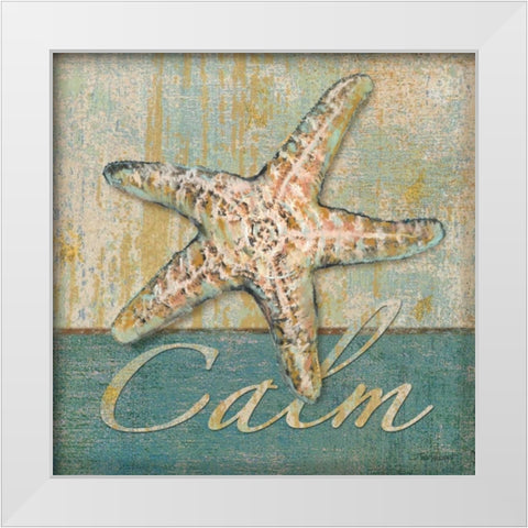 Calm White Modern Wood Framed Art Print by Williams, Todd