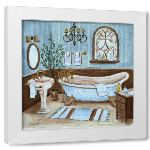 Tranquil Bath II White Modern Wood Framed Art Print by Williams, Todd