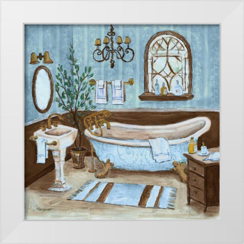 Tranquil Bath II White Modern Wood Framed Art Print by Williams, Todd