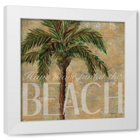 Beach Palm White Modern Wood Framed Art Print by Williams, Todd