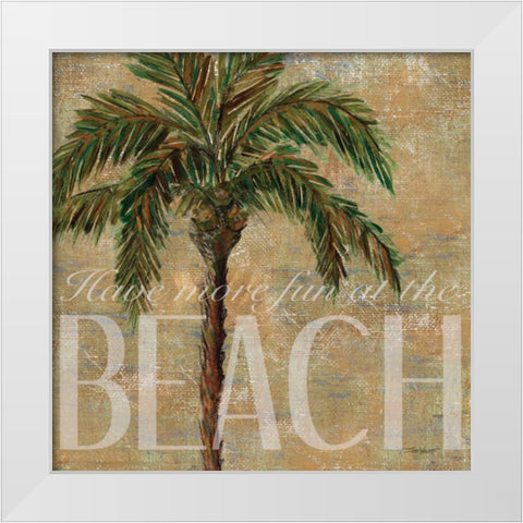 Beach Palm White Modern Wood Framed Art Print by Williams, Todd