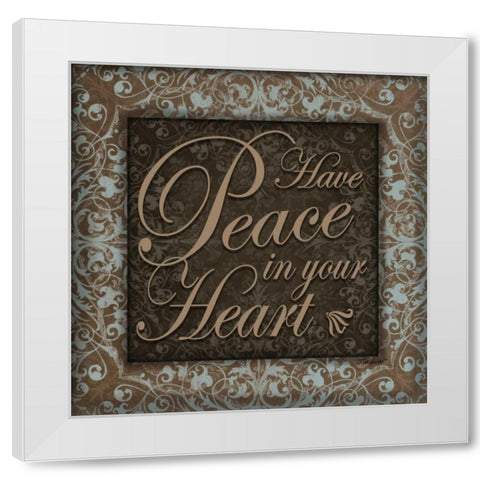 Have Peace White Modern Wood Framed Art Print by Williams, Todd