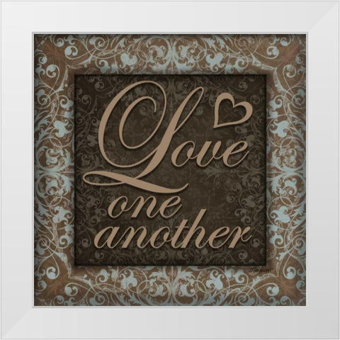 Love Another White Modern Wood Framed Art Print by Williams, Todd