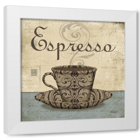 Espresso White Modern Wood Framed Art Print by Williams, Todd
