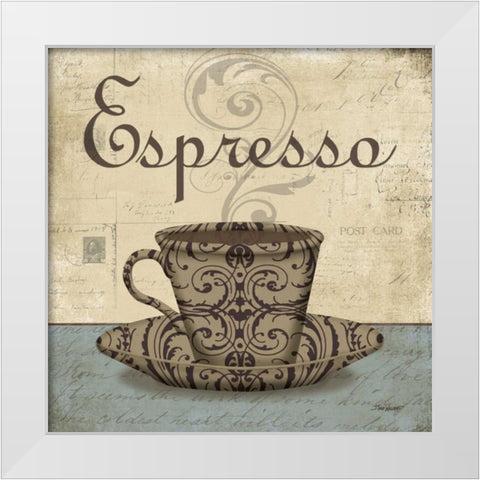 Espresso White Modern Wood Framed Art Print by Williams, Todd