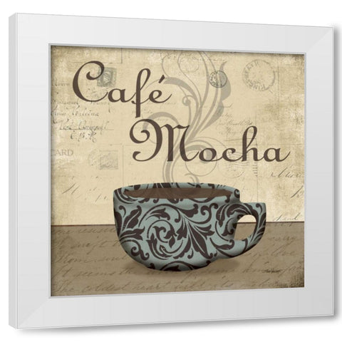 Cafe Mocha White Modern Wood Framed Art Print by Williams, Todd
