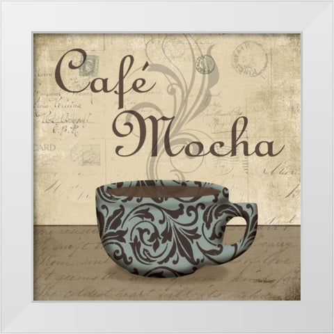 Cafe Mocha White Modern Wood Framed Art Print by Williams, Todd