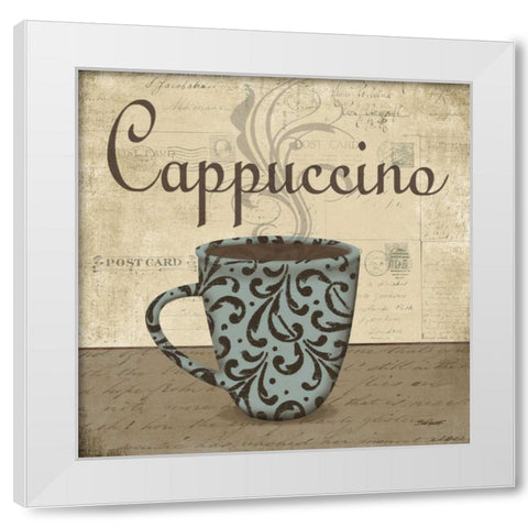 Cappuccino White Modern Wood Framed Art Print by Williams, Todd