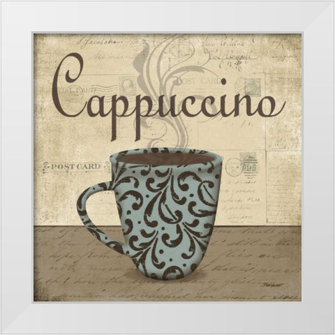 Cappuccino White Modern Wood Framed Art Print by Williams, Todd
