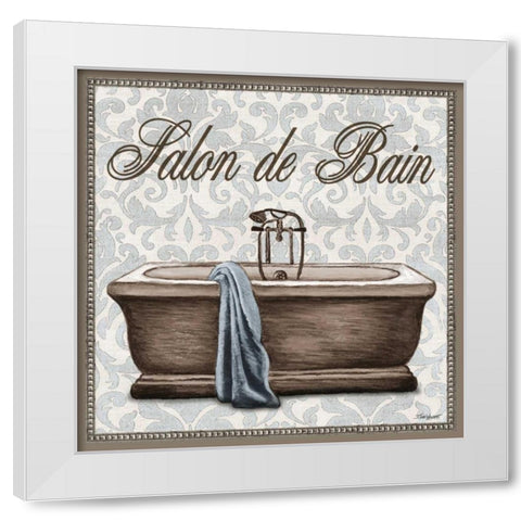 Salon de Bain Square White Modern Wood Framed Art Print by Williams, Todd