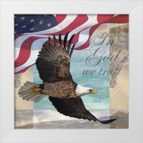 Freedom I White Modern Wood Framed Art Print by Williams, Todd