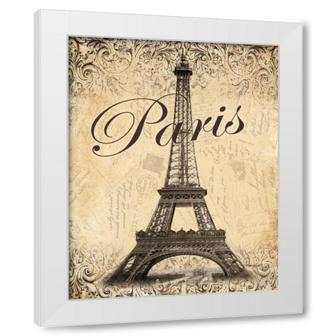 Paris White Modern Wood Framed Art Print by Williams, Todd