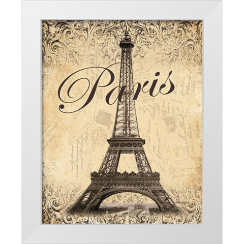 Paris White Modern Wood Framed Art Print by Williams, Todd