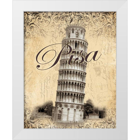 Pisa White Modern Wood Framed Art Print by Williams, Todd