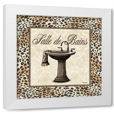 Leopard Sink White Modern Wood Framed Art Print by Williams, Todd
