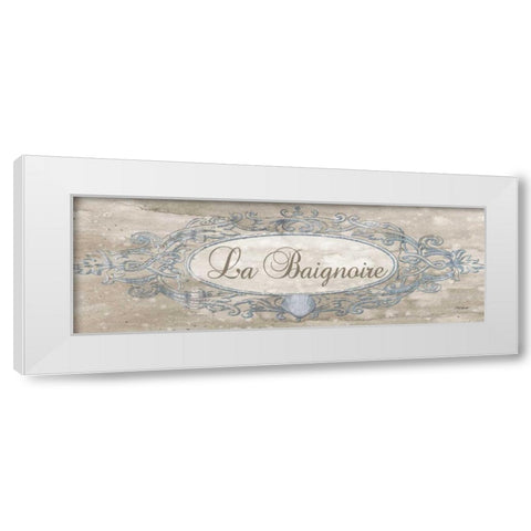 La Baignoire Sign White Modern Wood Framed Art Print by Williams, Todd