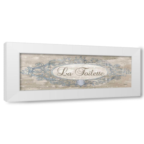La Toilette Sign White Modern Wood Framed Art Print by Williams, Todd
