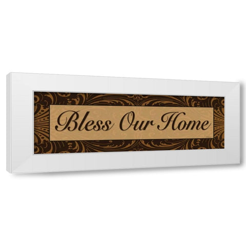 Bless Our Home White Modern Wood Framed Art Print by Williams, Todd