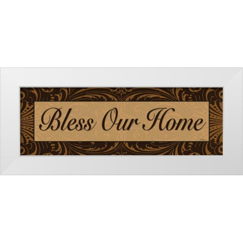 Bless Our Home White Modern Wood Framed Art Print by Williams, Todd