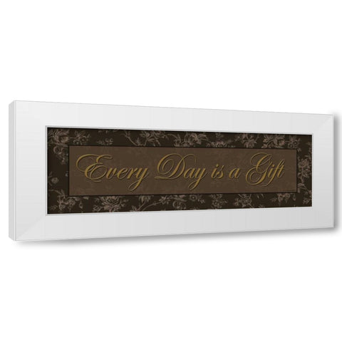 Every Day is a Gift White Modern Wood Framed Art Print by Williams, Todd