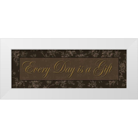 Every Day is a Gift White Modern Wood Framed Art Print by Williams, Todd
