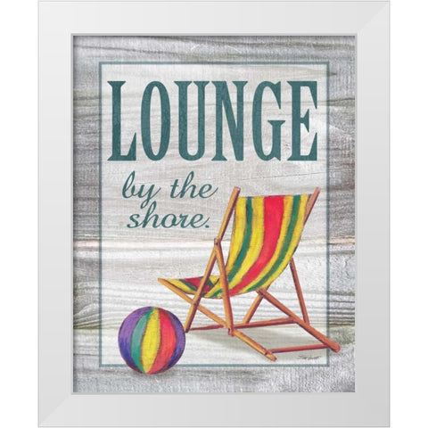 Lounge by the Shore White Modern Wood Framed Art Print by Williams, Todd