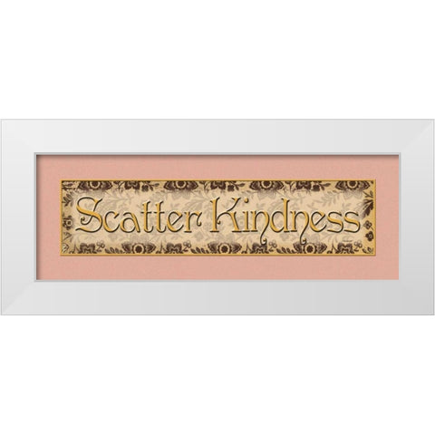 Scatter Kindness White Modern Wood Framed Art Print by Williams, Todd