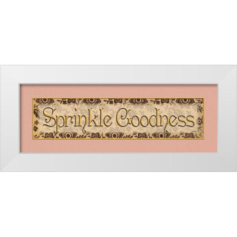 Sprinkle Goodness White Modern Wood Framed Art Print by Williams, Todd