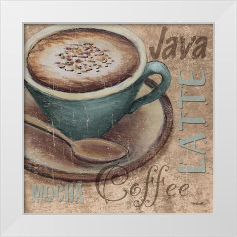 Blue Specialty Coffee I White Modern Wood Framed Art Print by Williams, Todd