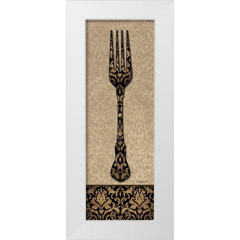 Fork White Modern Wood Framed Art Print by Williams, Todd