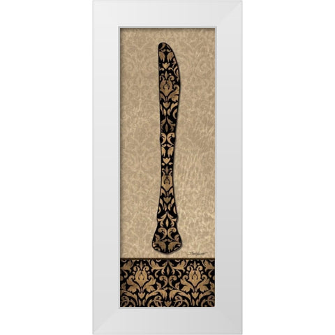 Knife White Modern Wood Framed Art Print by Williams, Todd