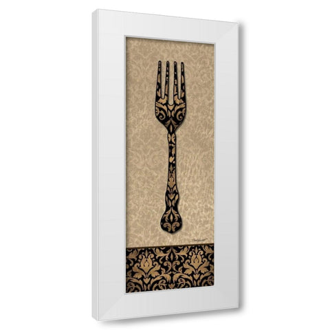 Salad Fork White Modern Wood Framed Art Print by Williams, Todd