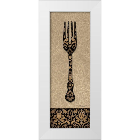 Salad Fork White Modern Wood Framed Art Print by Williams, Todd