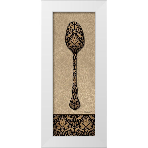 Spoon White Modern Wood Framed Art Print by Williams, Todd