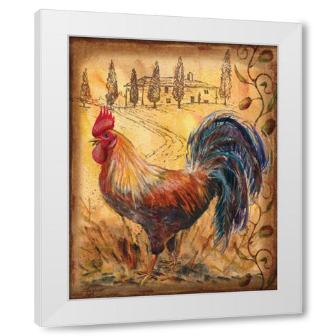 Tuscan Rooster II White Modern Wood Framed Art Print by Williams, Todd