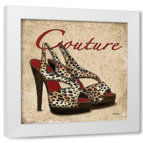 Couture Shoes White Modern Wood Framed Art Print by Williams, Todd