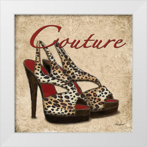 Couture Shoes White Modern Wood Framed Art Print by Williams, Todd