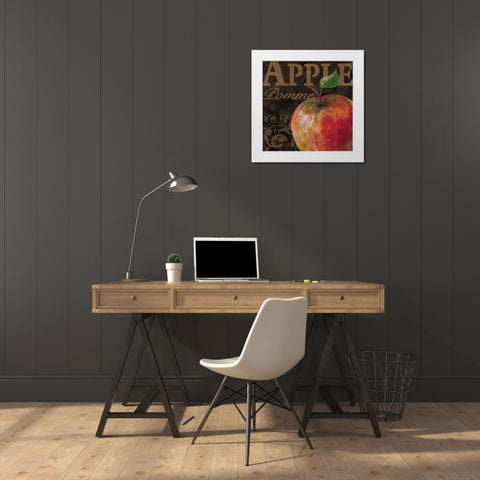 French Fruit Apple White Modern Wood Framed Art Print by Williams, Todd