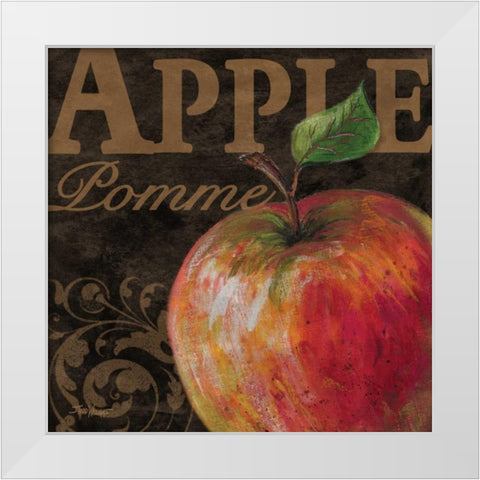 French Fruit Apple White Modern Wood Framed Art Print by Williams, Todd