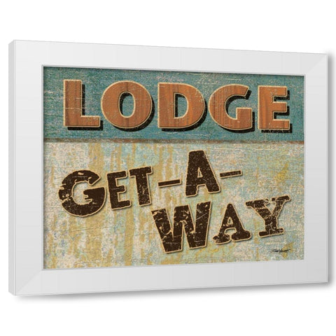 Lodge Get Away White Modern Wood Framed Art Print by Williams, Todd