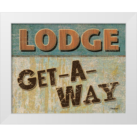 Lodge Get Away White Modern Wood Framed Art Print by Williams, Todd