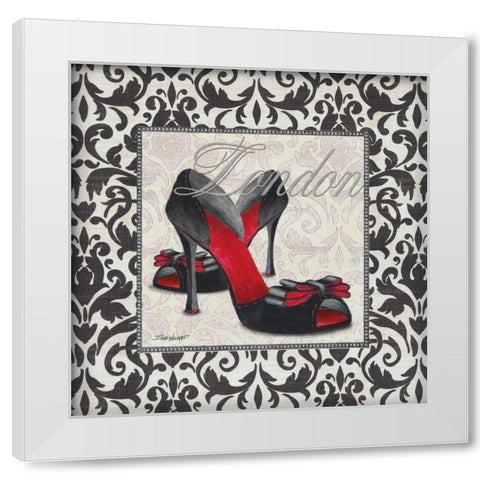 Classy Shoes Sq III White Modern Wood Framed Art Print by Williams, Todd