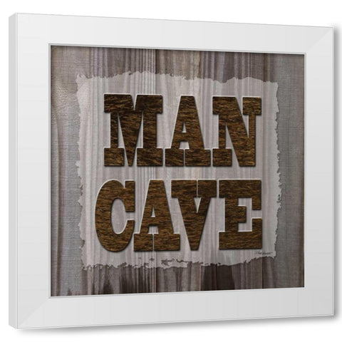 ManCave Wood Sq White Modern Wood Framed Art Print by Williams, Todd