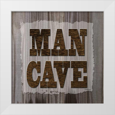 ManCave Wood Sq White Modern Wood Framed Art Print by Williams, Todd