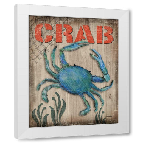 Crab White Modern Wood Framed Art Print by Williams, Todd