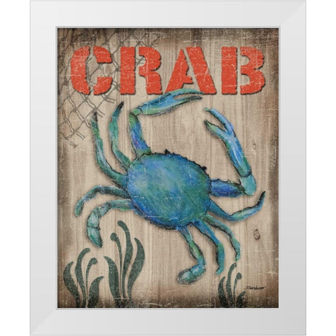 Crab White Modern Wood Framed Art Print by Williams, Todd