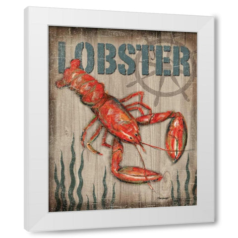 Lobster White Modern Wood Framed Art Print by Williams, Todd
